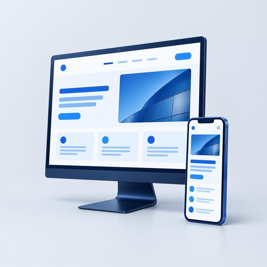 Illustration de la conception d’un site internet professionnel.